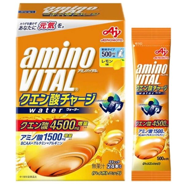 アミノバイタル クエン酸チャージ レモン味 24本入 クエン酸 4500mg BCAA スポーツドリンク 賞味期限2026.3月