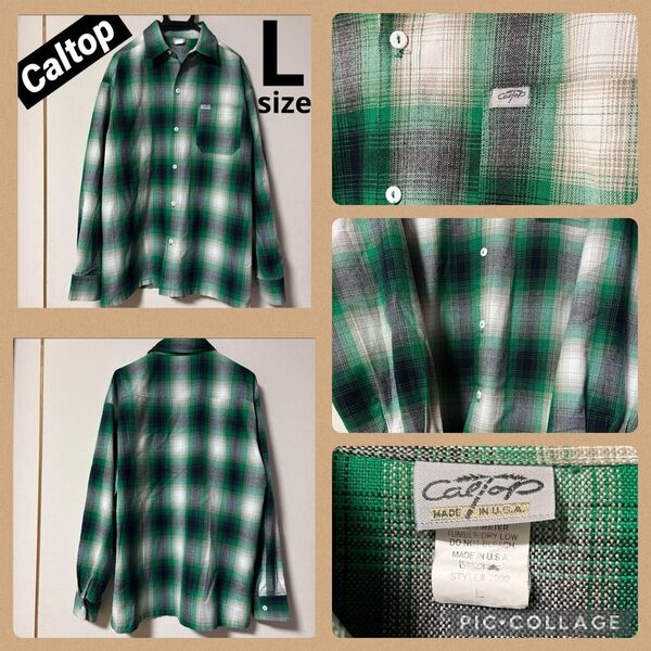 Caltop オンブレチェックシャツ