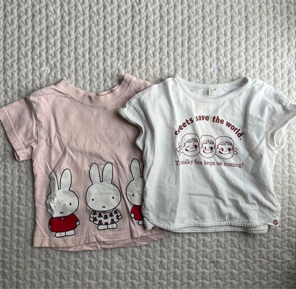 アプレレクールぺこちゃんTシャツ80 ミッフィーTシャツ90