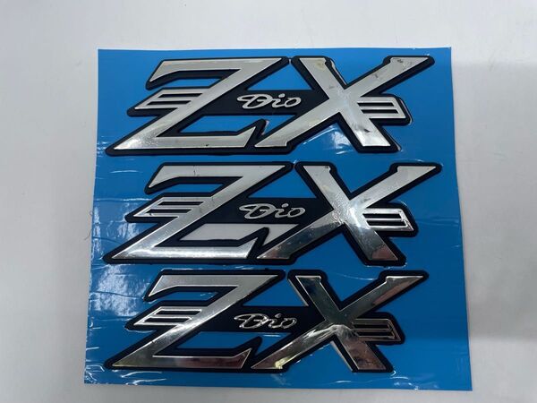 ライブDIO AF34 AF35 ZX エンブレム 3枚/1SET 銀 訳あり品