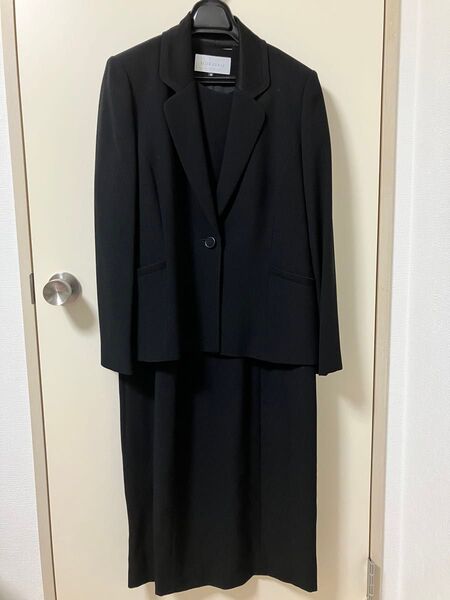 【SOIR PERLE 東京ソワール】セットアップ 13号ブラックフォーマル 冠婚葬祭 喪服 ワンピース