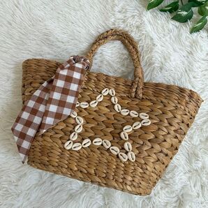 ZARA ザラ 星形貝殻装飾のかごバッグ 夏 サマーバッグ