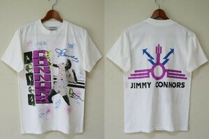 USA製 90s Jimmy Connors ジミー・コナーズ ビンテージ フォト プリント Tシャツ US- M サイズ / テニス ATP ジョコビッチ フェデラー