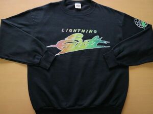 未使用 80s USA製 ライトニングボルト Lightning Bolt ビンテージ スウェット 黒 L XL / オールド サーフ Tシャツ スケート ロンハーマン