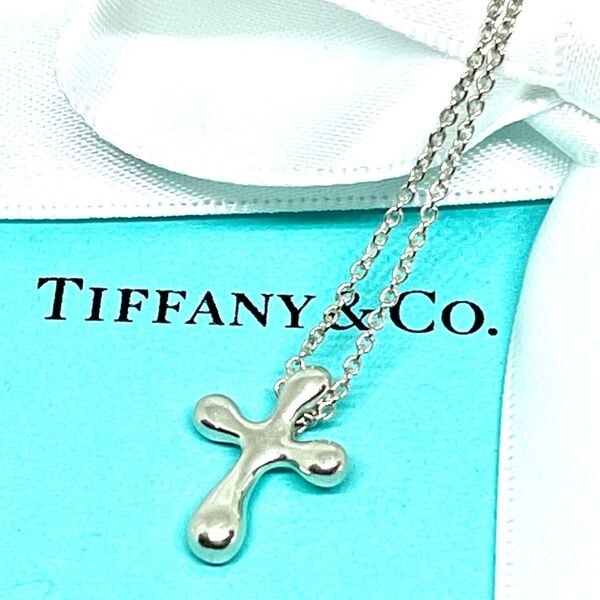【美品】TIFFANY&Co. ティファニー ミニ クロス エルサペレッティ ネックレス