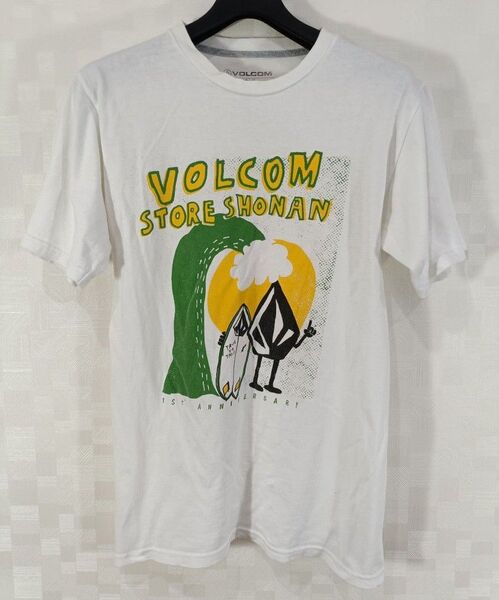 古着 VOLCOM ボルコム ヴォルコム 限定Tシャツ 半袖 白 ホワイト 湘南ストア Sサイズ メンズ