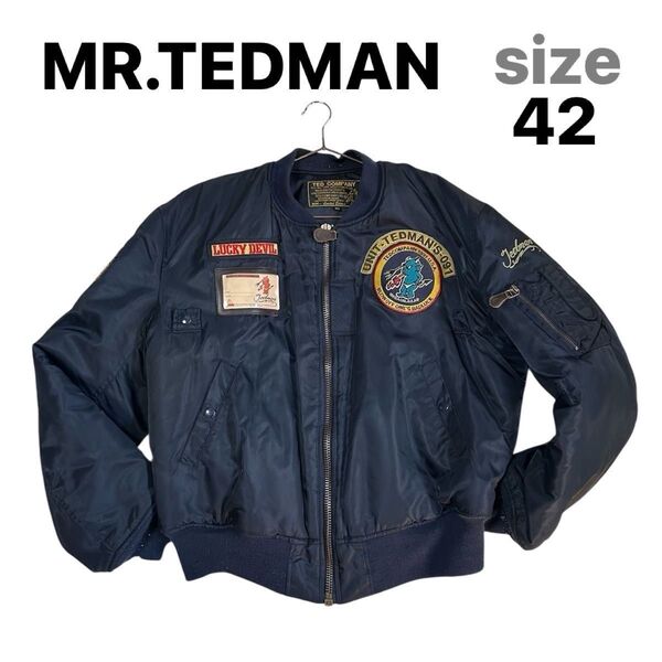 TED COMPANY MR.TEDMANINC MA-1 フライトジャケット ネイビー テッドマンジャケット サイズ42