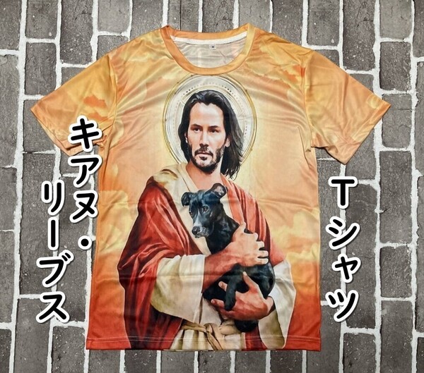 ▲棚:V_H7【Tシャツ キリスト:キアヌ・リーブス Mサイズ】sa_wjig S05-23