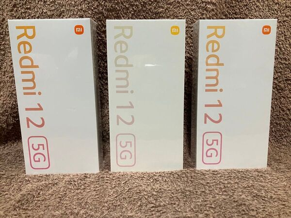 【3個セット】Redmi 12 5G 6.8インチ メモリー4GB ストレージ128GB ソフトバンク ブルー、ホワイト、ブラック