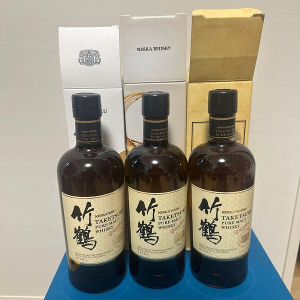 ニッカウヰスキー 竹鶴ピュアモルト 700ml 3本セット