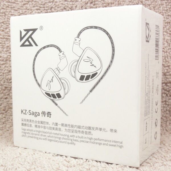 新品未開封 KZ Saga 低音強化版 中華イヤホン マイク付 リケーブル可 1DD 送料無料