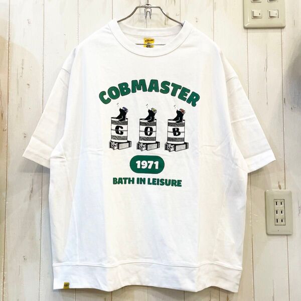 新品 タグ付き カジュアル ベア プリント カレッジ アメカジ 90sビンテージ ホワイト 半袖Tシャツ Mサイズ