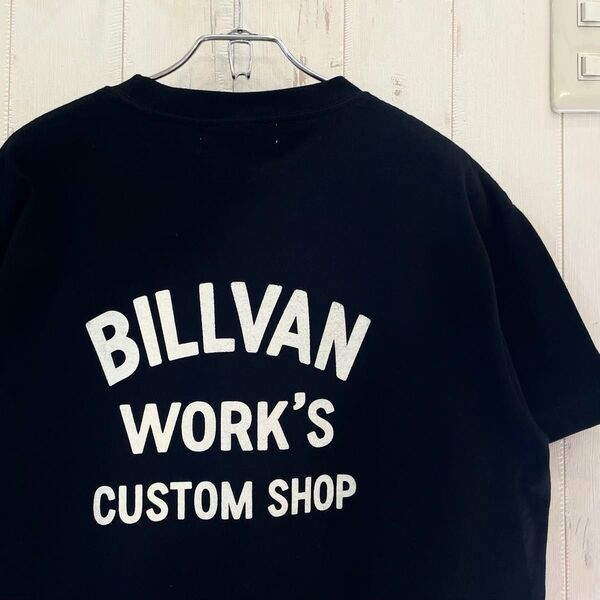 新品タグ付き BILLVAN GARAGE アメリカンスタンダード ヘビーTシャツ アメカジ 半袖カットソー ブラック mサイズ