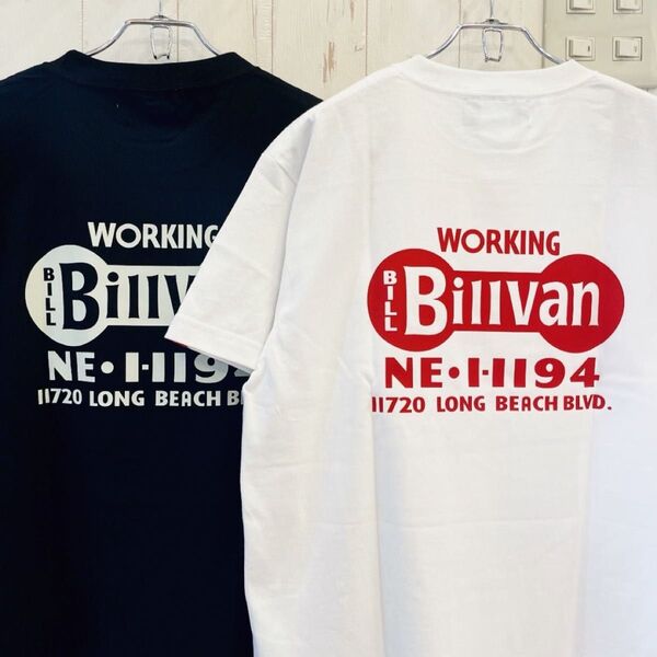 新品タグ付き BILLVAN ビルバン NE・1194 ヘビーウェイト アメカジプリント 半袖Tシャツ ホワイト Lサイズ