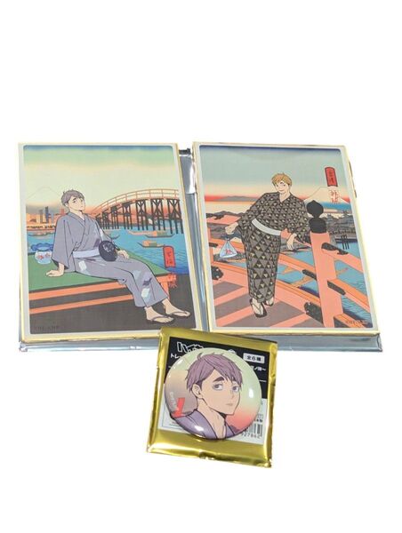 ハイキュー 排球四季景 春ノ陣 缶バッジ ミニ色紙 宮侑 宮治