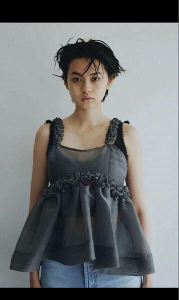 Bibiy.bibiy.CHLOE PEPURAMU BUSTIERシアーキャミぺプラムキャミフリルチュール