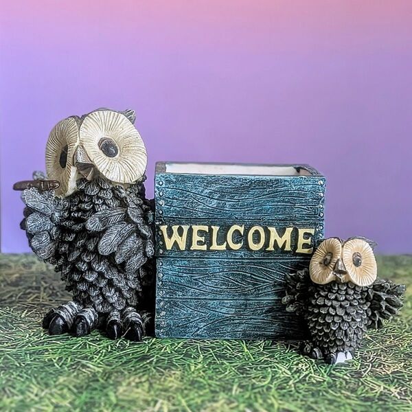 フクロウのペン立て & チビふくろう