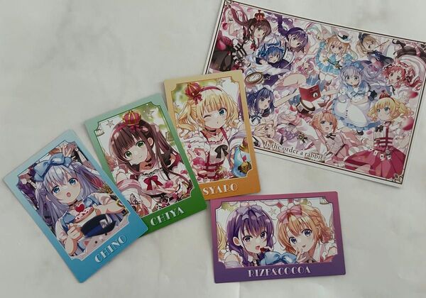 ごちうさ ご注文はうさぎですか? 東京アニメセンター 特典カード 前半4種・ポストカード