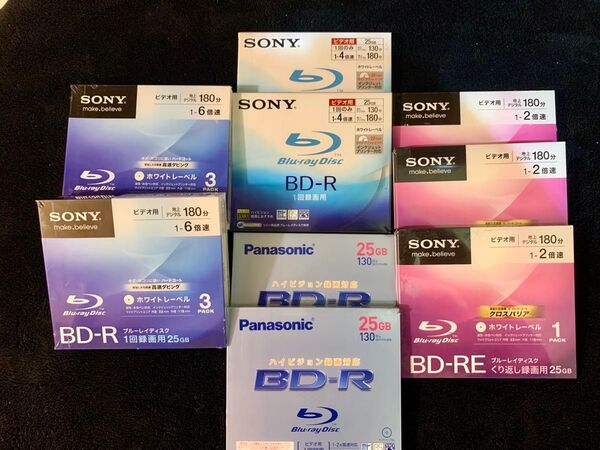SONY Panasonic ブルーレイディスク BD-RE BD-R 9セット