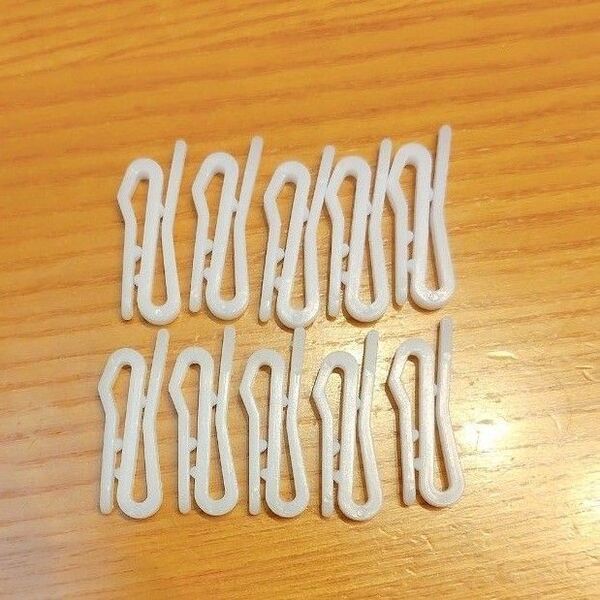 カーテンフック プラスチック ピンオンカーテンフック 窓カーテン ドアカーテン シャワーカーテン用 ホワイト 10個
