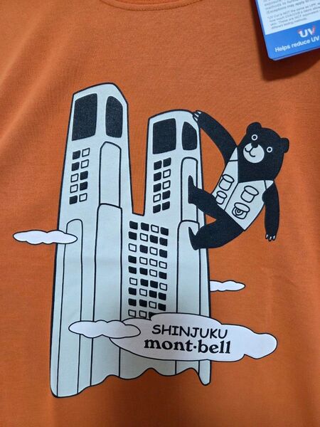 mont-bell 新宿 限定 ウィックロンTシャツ ご当地限定 男女兼用 M
