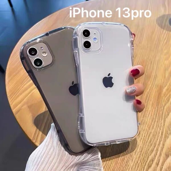 最新 iPhoneケース カバー 透明 iface風 13pro クリア