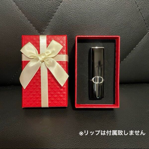 【美品】リボン付き赤いギフトボックス プレゼント 箱 ラッピング 空箱