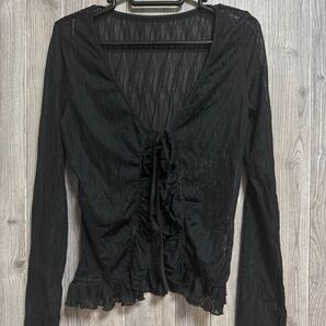 SHEIN シースルカーディガン M カーディガン