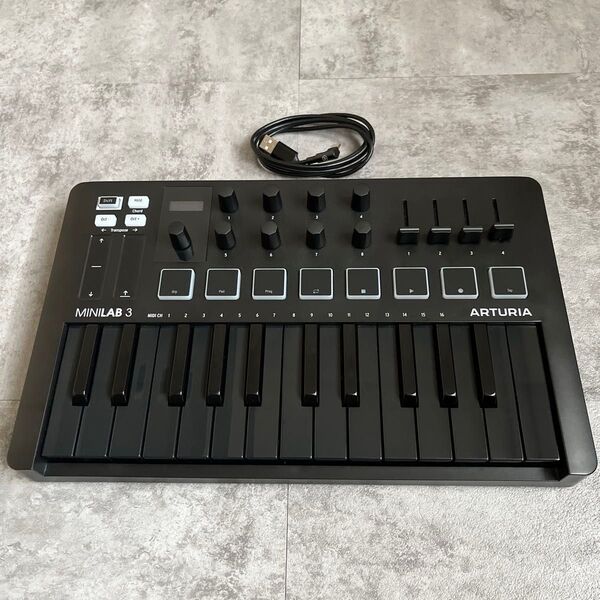 ARTURIA MiniLab 3 Deep Black MIDIキーボード コントローラー 25鍵 アートリア ディープブラック