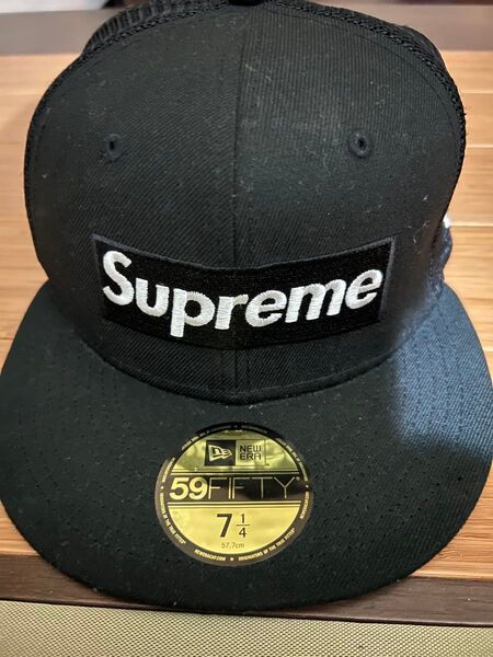 Supreme キャップ 7 1/4 黒 ブラック 帽子