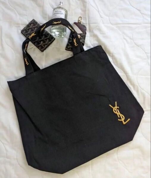 YSL イヴサンローラン 雑誌付録ノベルティ トートバッグ 黒