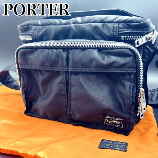 ☆廃盤 未使用級☆ ポーター タンカー カメラバッグ ブラック ショルダーバッグ 保存袋 PORTER TANKER 吉田カバン