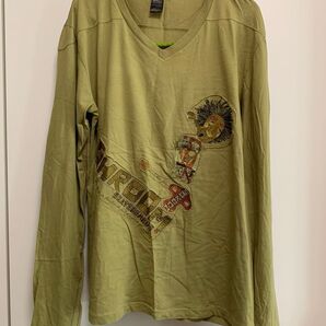 Cisto Barcelonaメンズティーシャツトップレベルデザイナーコレクション刺繍Tシャツ カーキ