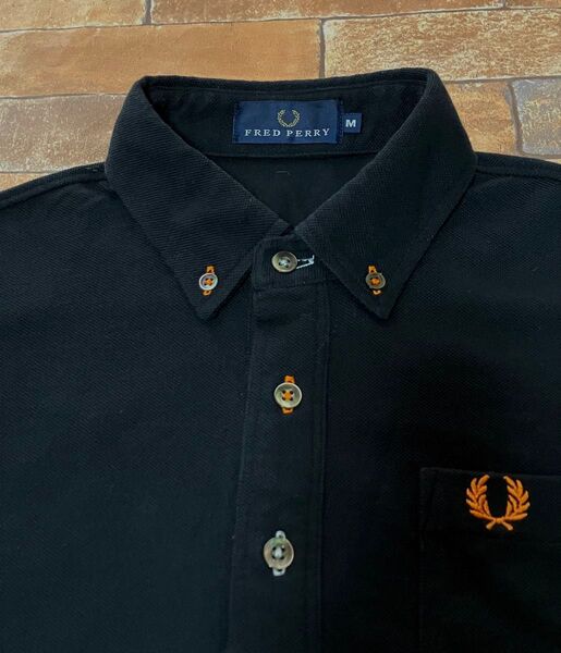 FRED PERRY フレッドペリー ボタンダウンシャツ ブラック M メンズ