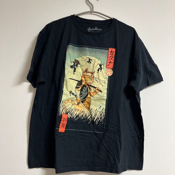 threadless 猫忍者 Tシャツ ふざけちゃう! かっけーTシャツ