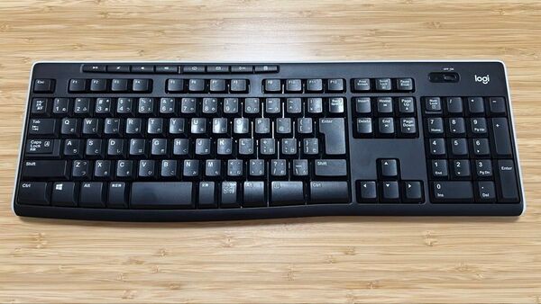 【送料無料】ロジクール ワイヤレスキーボード K270 無線 薄型 USB接続 中古 動作確認済 電池・レシーバー付属