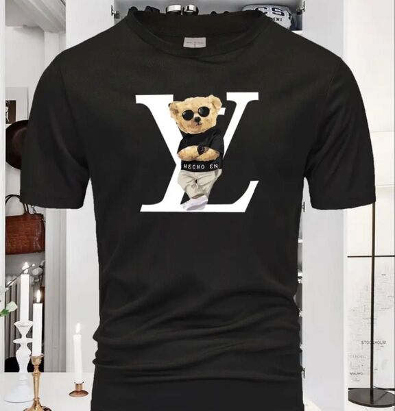 P11◇新品◆パロディTシャツ◆ブラック◇Lサイズ相当(表記はUS Sサイズですが日本サイズLサイズ相当)