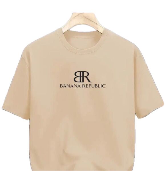 P4◇新品◆パロディTシャツ◆アプリコット◇Lサイズ相当(表記はUS Sサイズですが日本サイズLサイズ相当)
