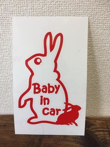 * наличие регулировка Sale*# baby in car #.... заяц кролик rabbit A красный 