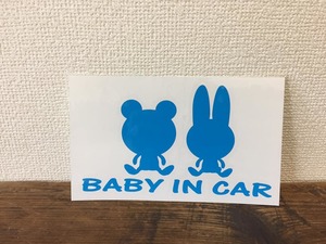 ★在庫整理Sale★■ Baby in car ■　くま・うさ　ステッカー　シールデコ