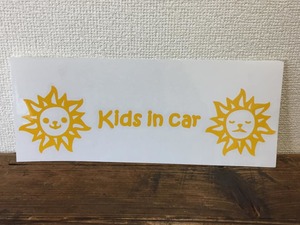 ★在庫整理Sale★ ■kids in car ■　太陽 SUN　ステッカー シールデコ イエロー