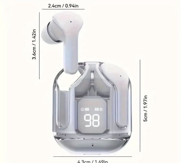 TWS T2 Bluetooth ワイヤレスイヤホン 白 ホワイト 高音質 軽量