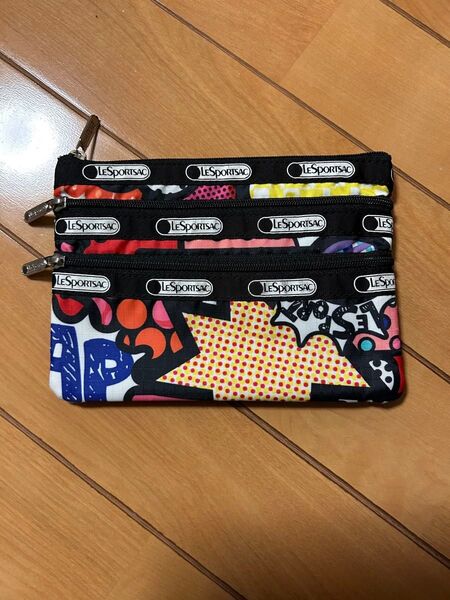 LeSportsac カラフルポーチ 3ポケット