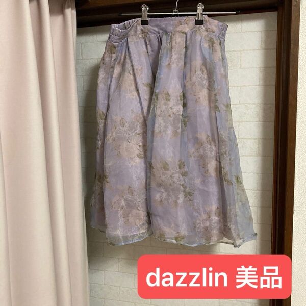 dazzlin ブーケ花柄オーガンジースカート