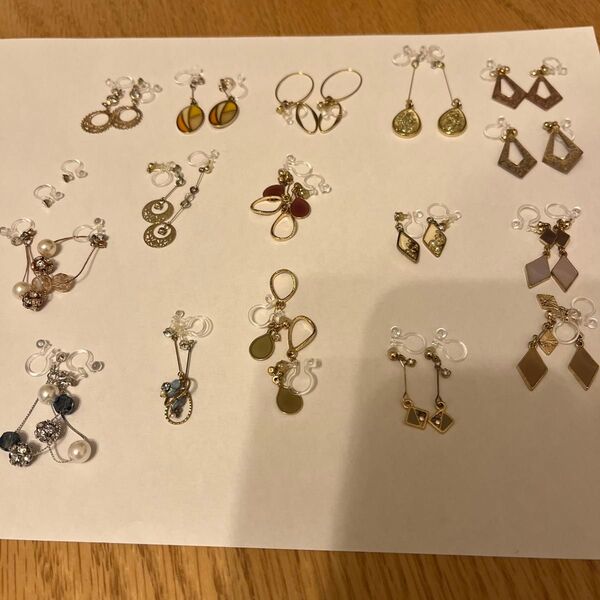 ノンホールピアス(イヤリング17点