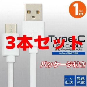 ニンテンドースイッチ 3本セット パッケージ付き Type-C タイプ C ケーブル コード 充電 充電器