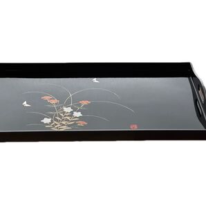 漆塗り風のお盆