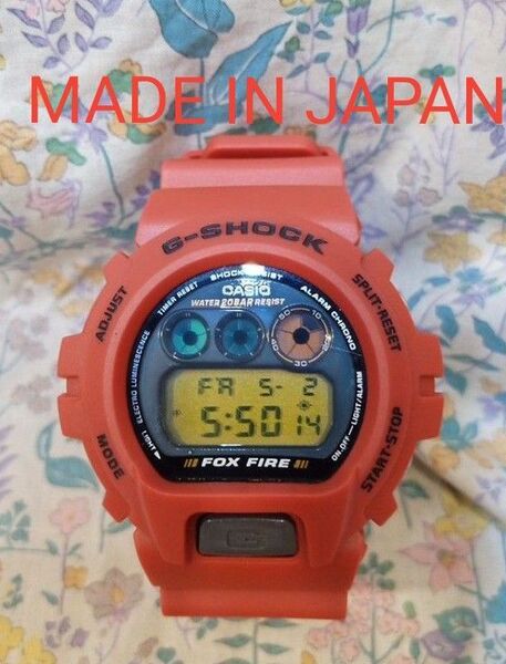 日本製 DW-6900 G-SHOCK FOX FIRE レッド 三つ目