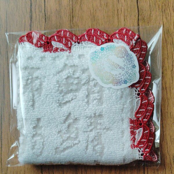 新品 近沢レース 和レースタオルハンカチ お寿司 ホワイト
