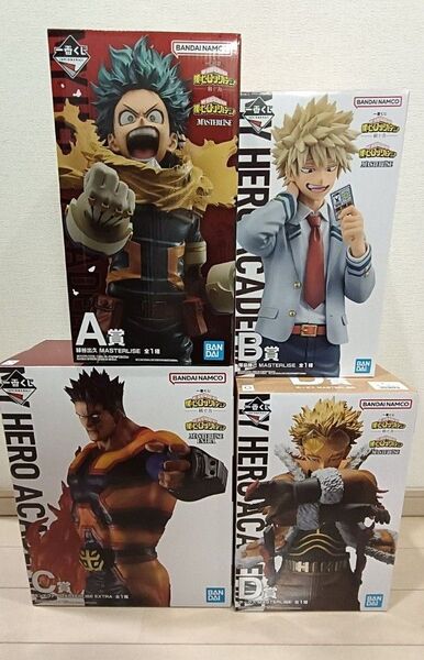 一番くじ ヒロアカ 紡ぐ力 A賞 B賞 C賞 D賞 フィギュア まとめ セット デク かっちゃん エンデヴァー ホークス